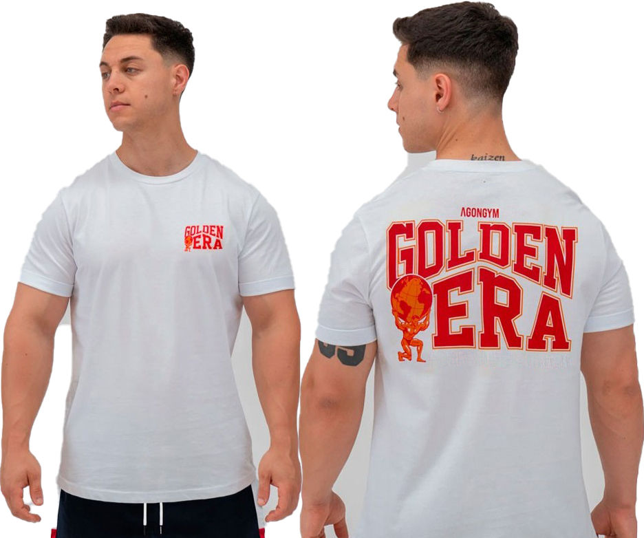 Thumbnail: Gym Fitness Agongym Bodybuilding Oversized Loose T-shirt Cotton Men's Muscle Sho