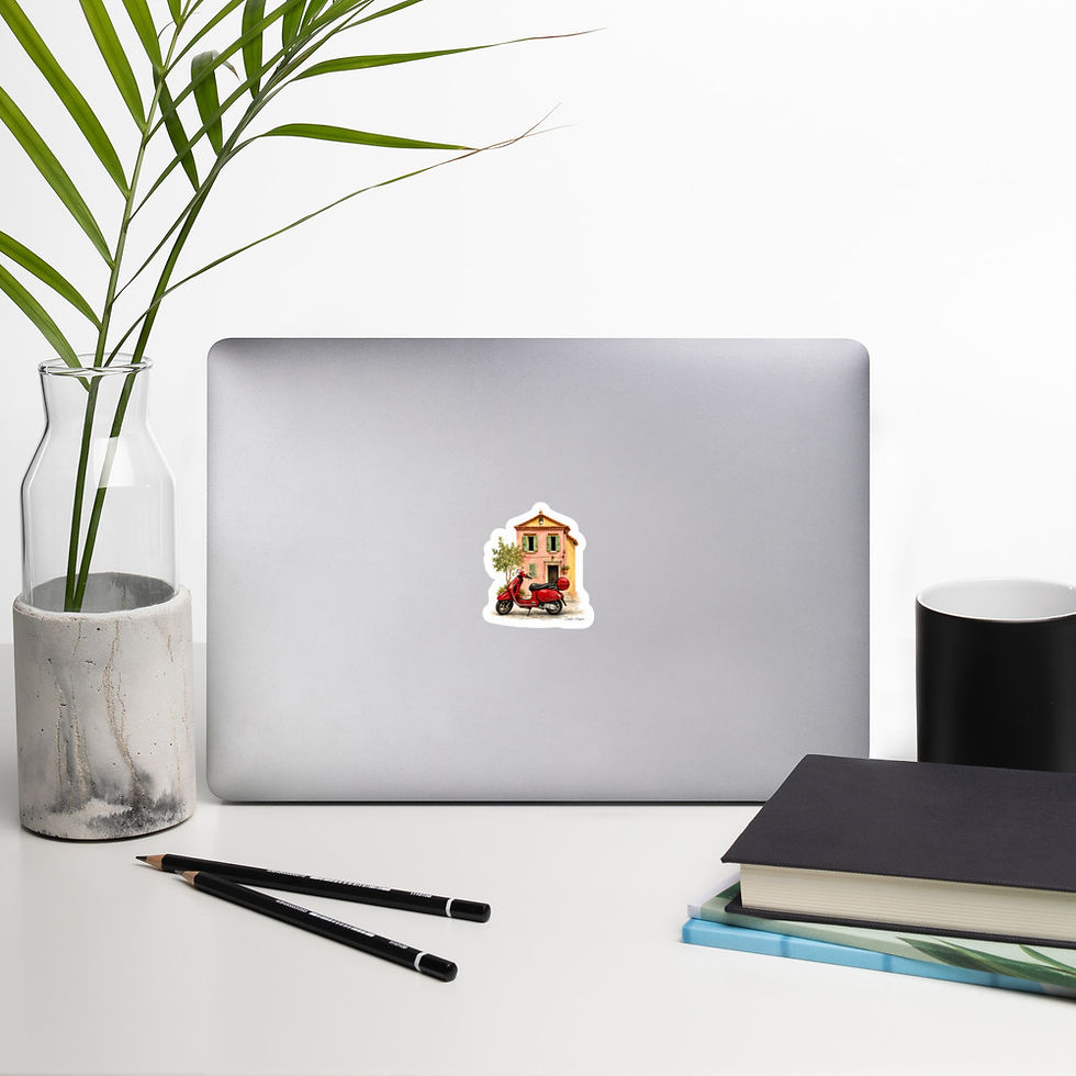 Miniature : Corfu Vespa Sticker – Kouramades Edition