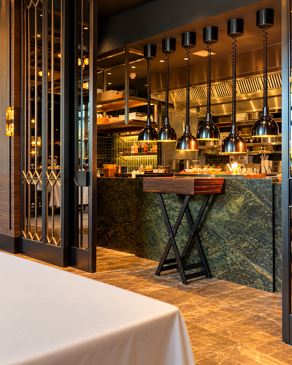 Sala di Cannubi by Umberto Bombana al Dusit Thani Bangkok con cucina a vista
