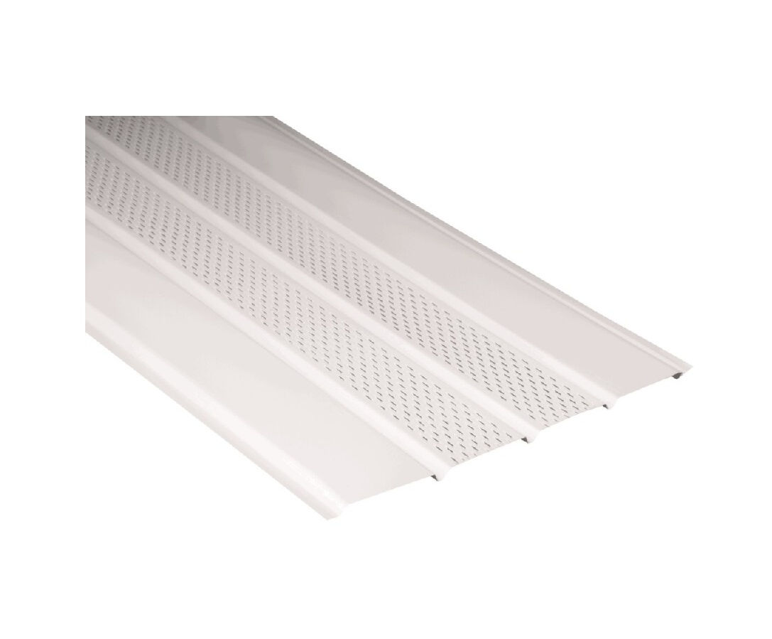 16 In. X 12 Ft. White Aluminum Vented Soffit