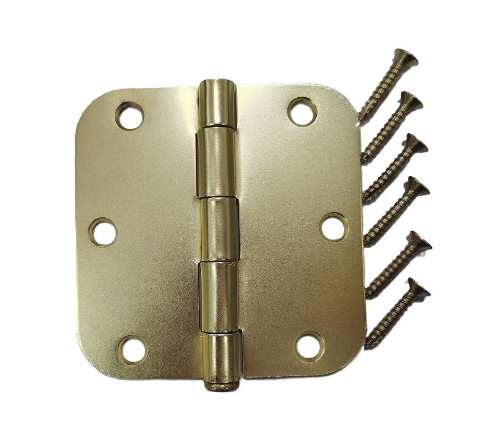 Grip Fast 3 1/2 In. Satin Brass Door Hinge