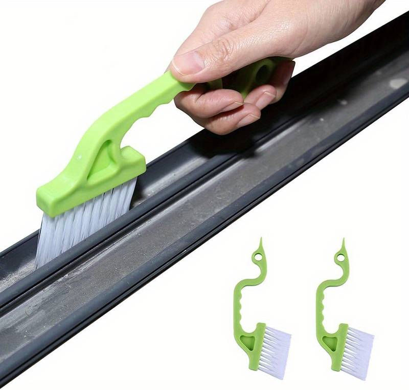 TrackClean 2-piece groove and crevice cleaning tool set in green