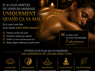 Et si vous arrêtiez de venir en massage uniquement quand ça va mal ?