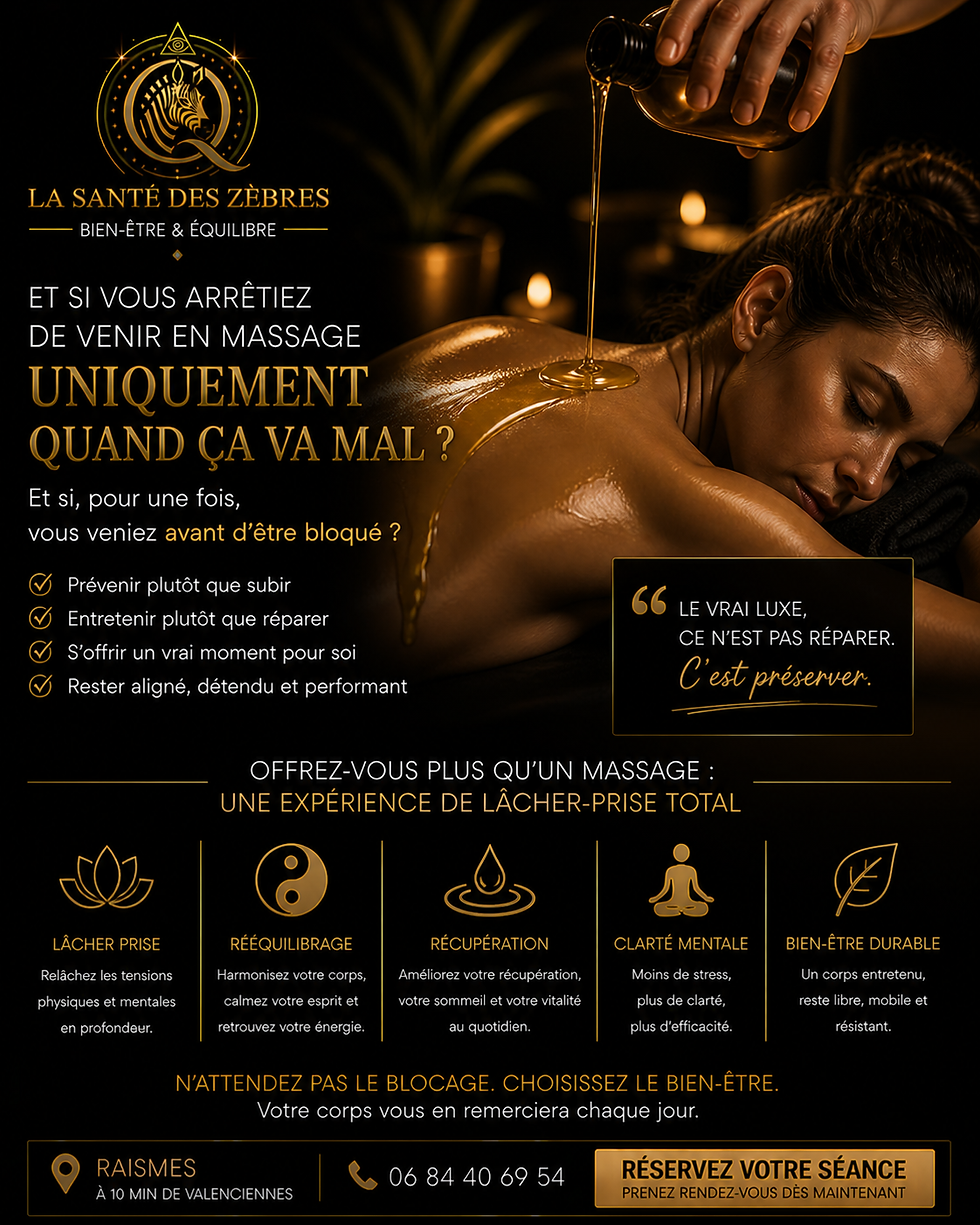 Et si vous arrêtiez de venir en massage uniquement quand ça va mal ?
