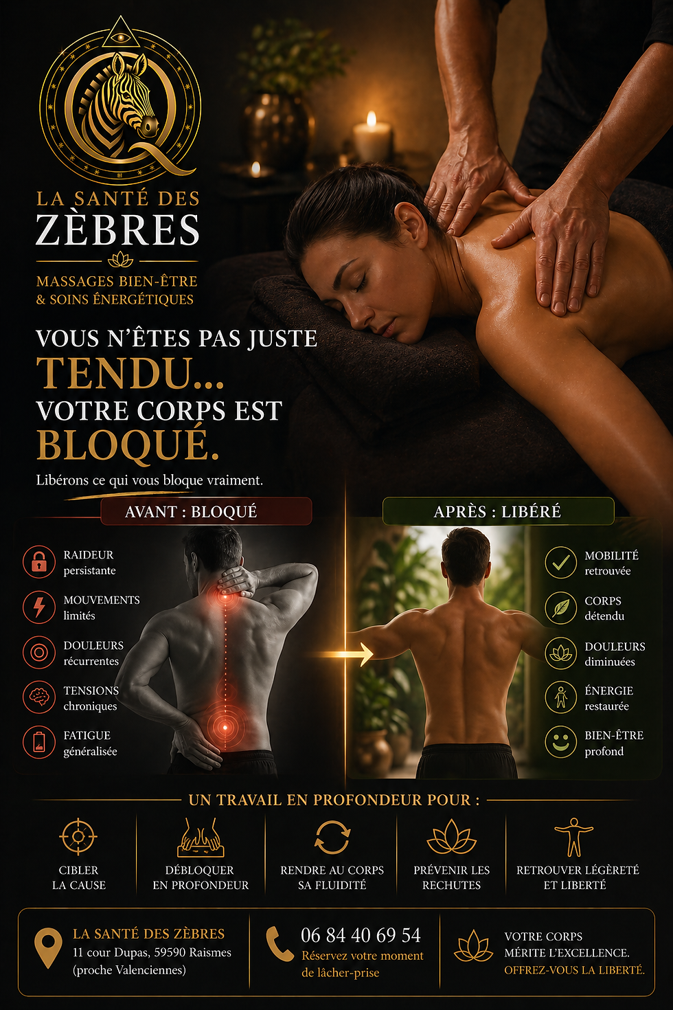 Massage à Raismes : vous n’êtes pas juste tendu… votre corps est bloqué