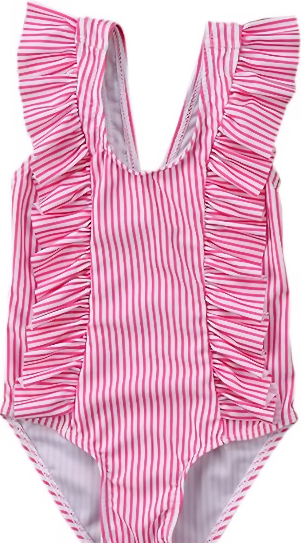 Thumbnail: Ruffle Stripped One Piece Swimsuit