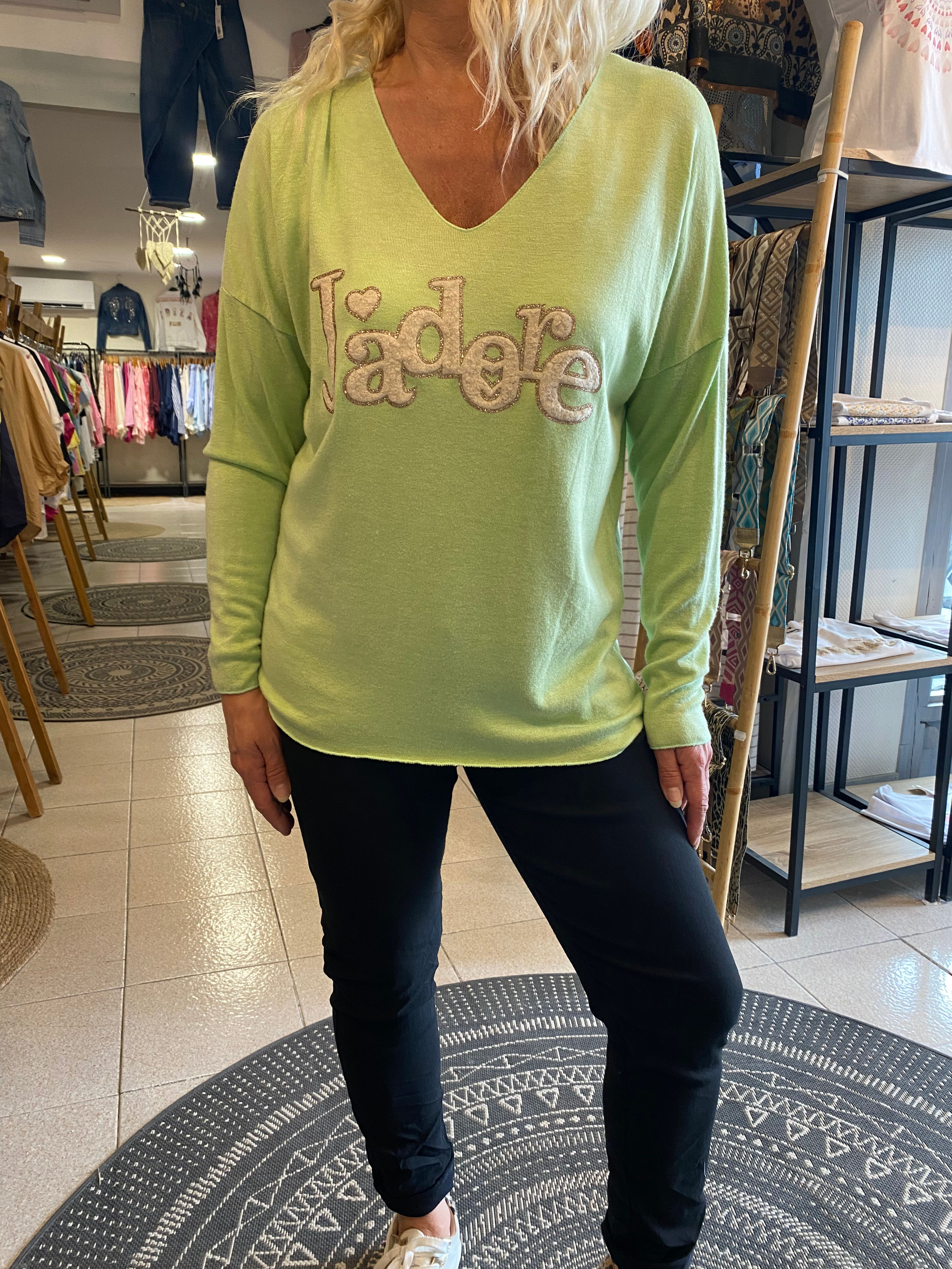 Pull fin "J’adore"