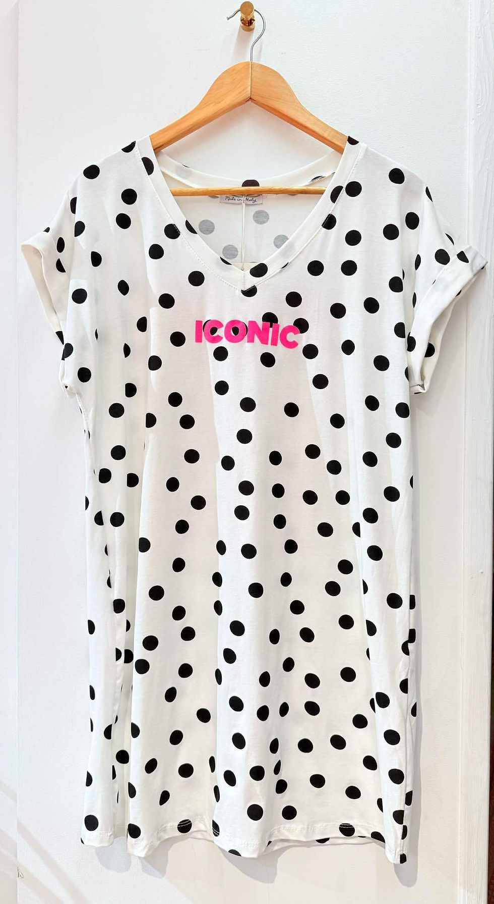 Miniature : Robe tee-shirt Claire avec écritures Iconic