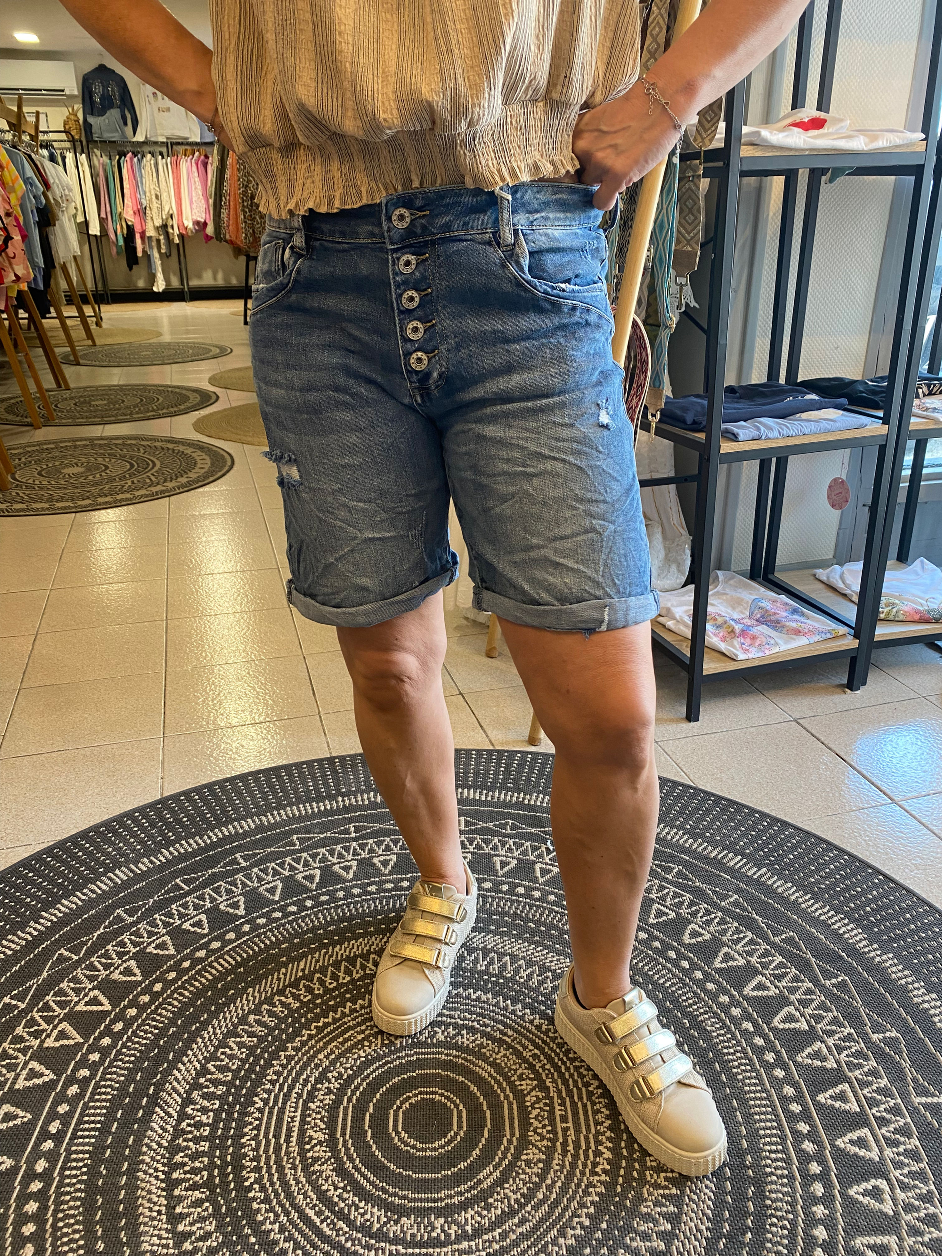 Short en jean destroy Melly & Co