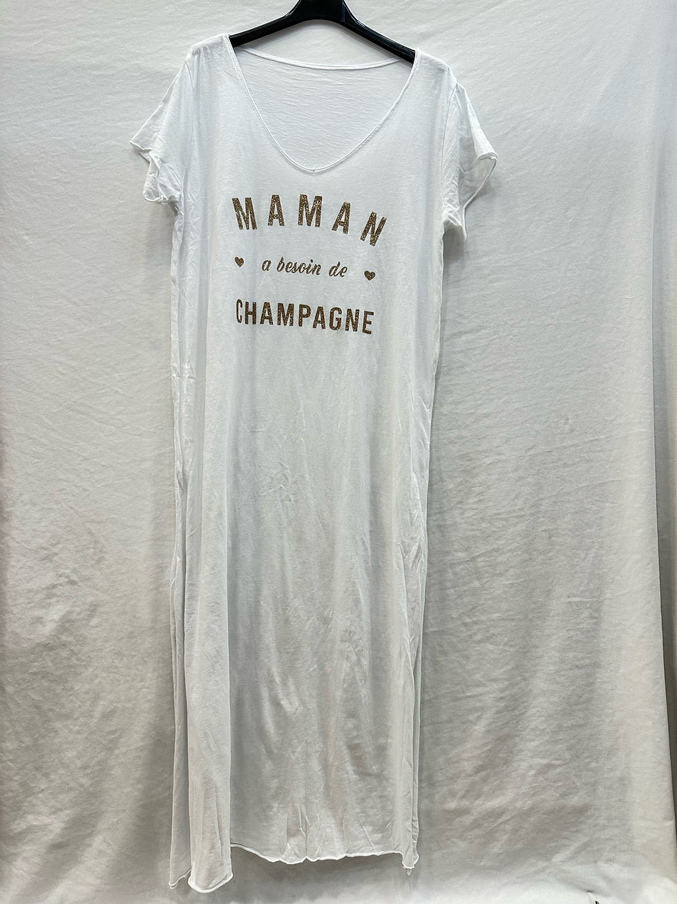 Miniature : Robe tee-shirt "Maman a besoin de champagne"