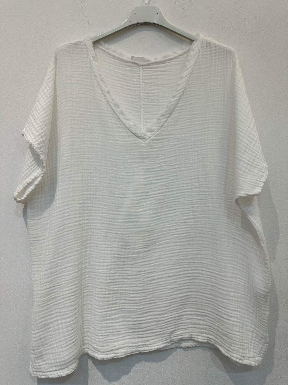 Miniature : Tee-shirt Elisabeth en gaze de coton 