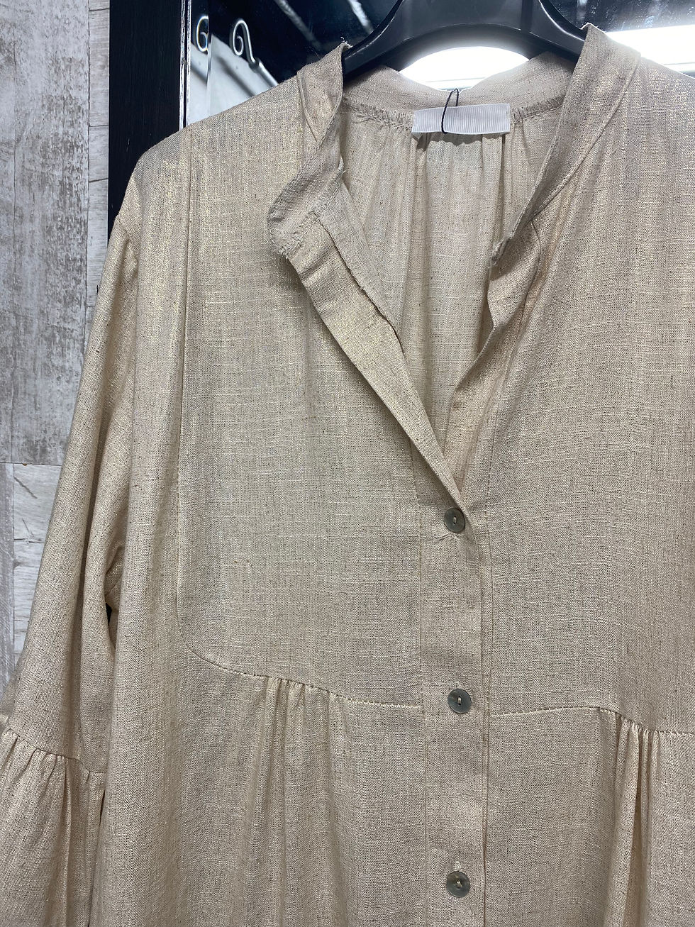 Miniature : Robe Claire avec du lin et des paillettes