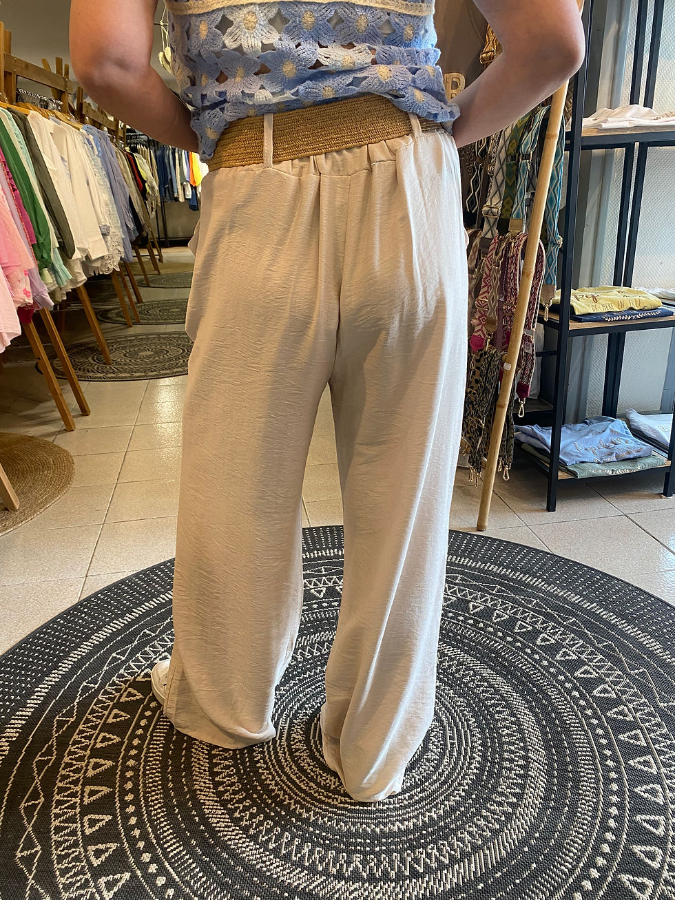 Miniature : Pantalon fluide avec ceinture Claudine