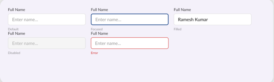 Text Input States 1
