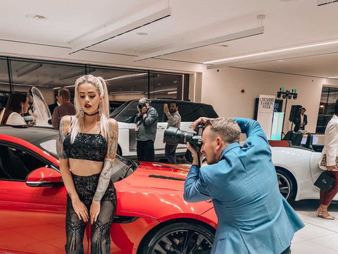 Photographing Rebecca Jane at Cheshire Fashion Week 2021