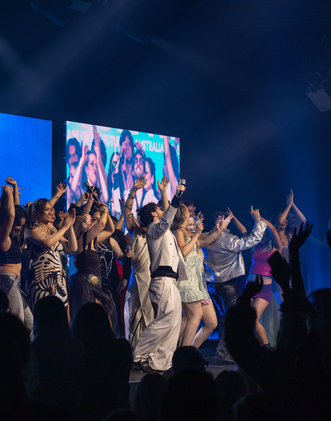 The Futuration cast performing on stage