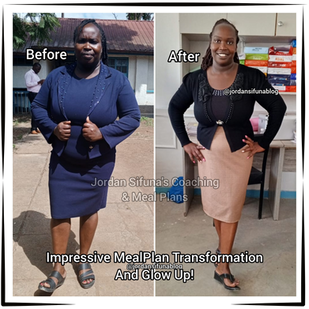 Follow-up before-and-after photos showing further changes in facial fullness, neck, bust and overall body shape.