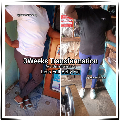 Before and after photo of a client in Kenya who followed a weight loss meal plan and calorie deficit plan by Jordan Sifuna, learned how to stay motivated, cured diabetes, adopted a balanced diet, stopped eating sugar, and lost weight in a month. Their testimonial highlights sustainable weight loss, fast results, and progress with personalized nutrition.