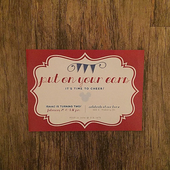 MICKEY MOUSE BIRTHDAY INVITATION