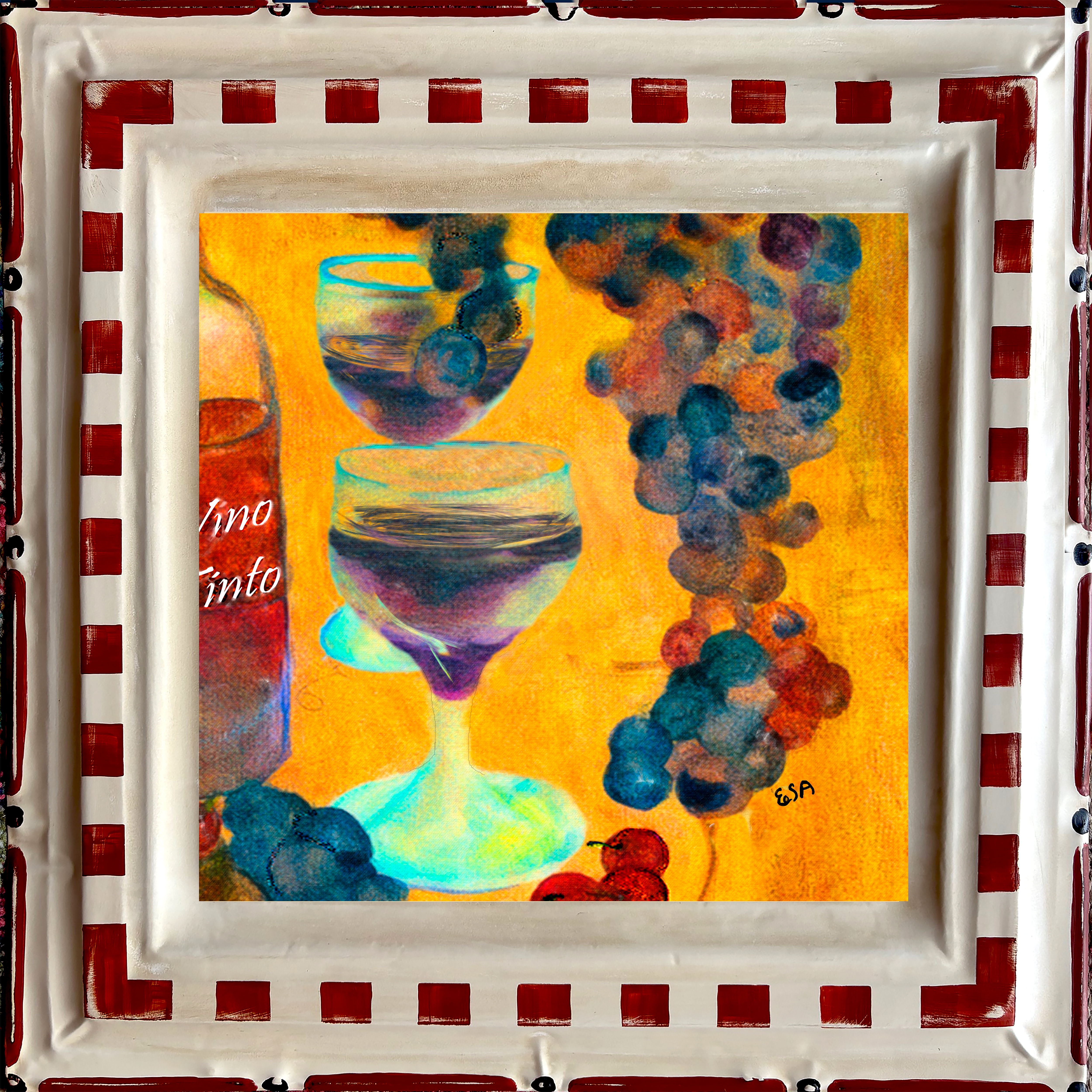 Vino Tinto Wall Art Tin