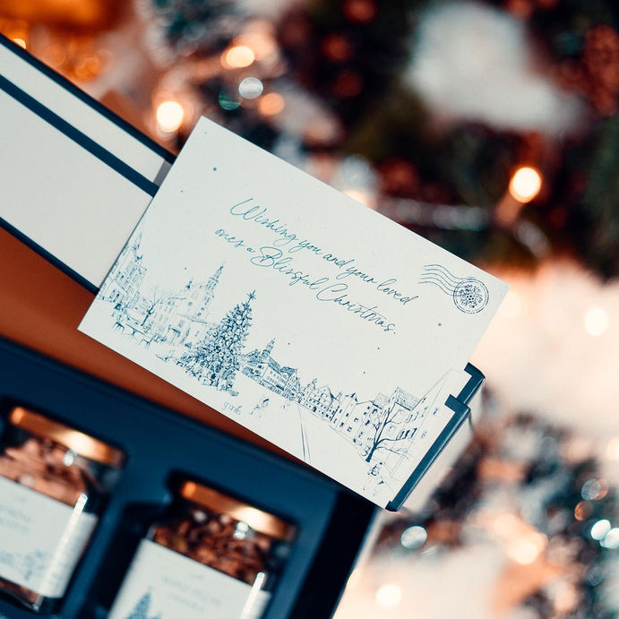 Blissful Christmas gift box with card