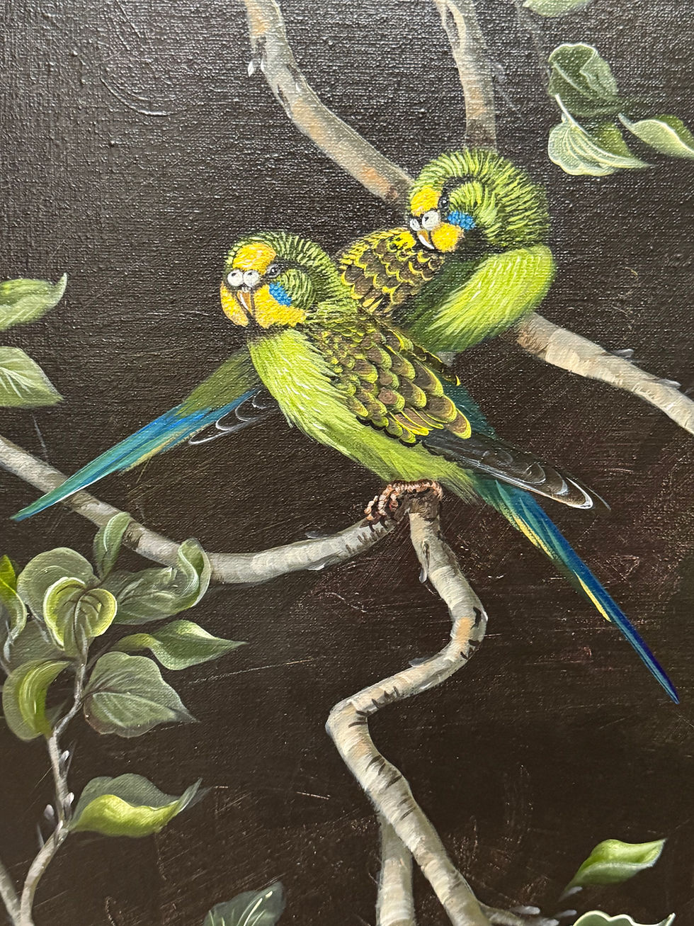 Thumbnail: Black with pomegranates and parrots