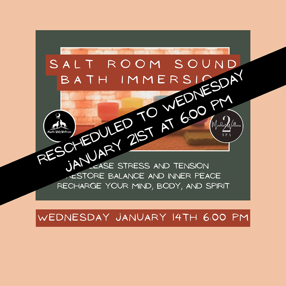 Salt Room Sound Bath with Mindset2Wellness Spa 