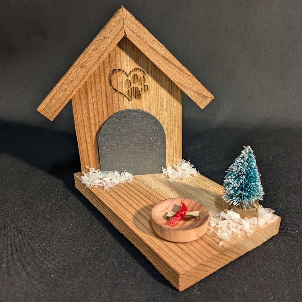 Christmas Dog House-Paw Print