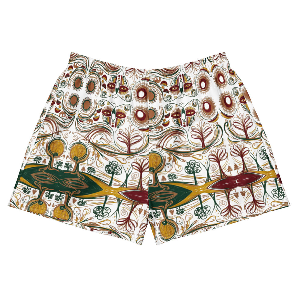 Homme scribble folklore shorts