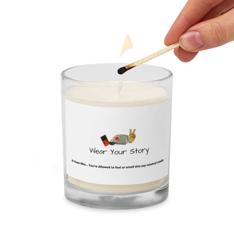 Nature soy mix candle in a glass jar