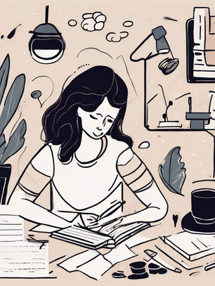 an image of a woman journaling