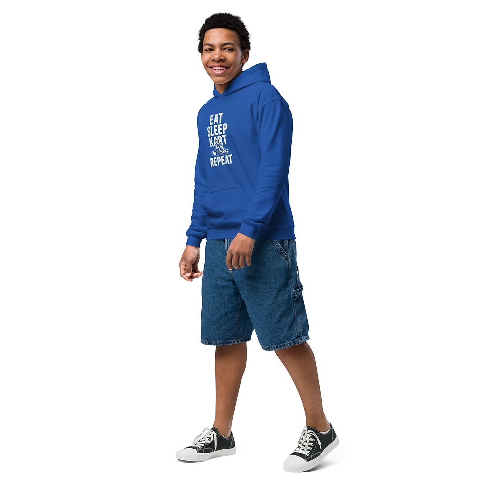 Thumbnail: Eat Sleep Kart Repeat - Youth  hoodie