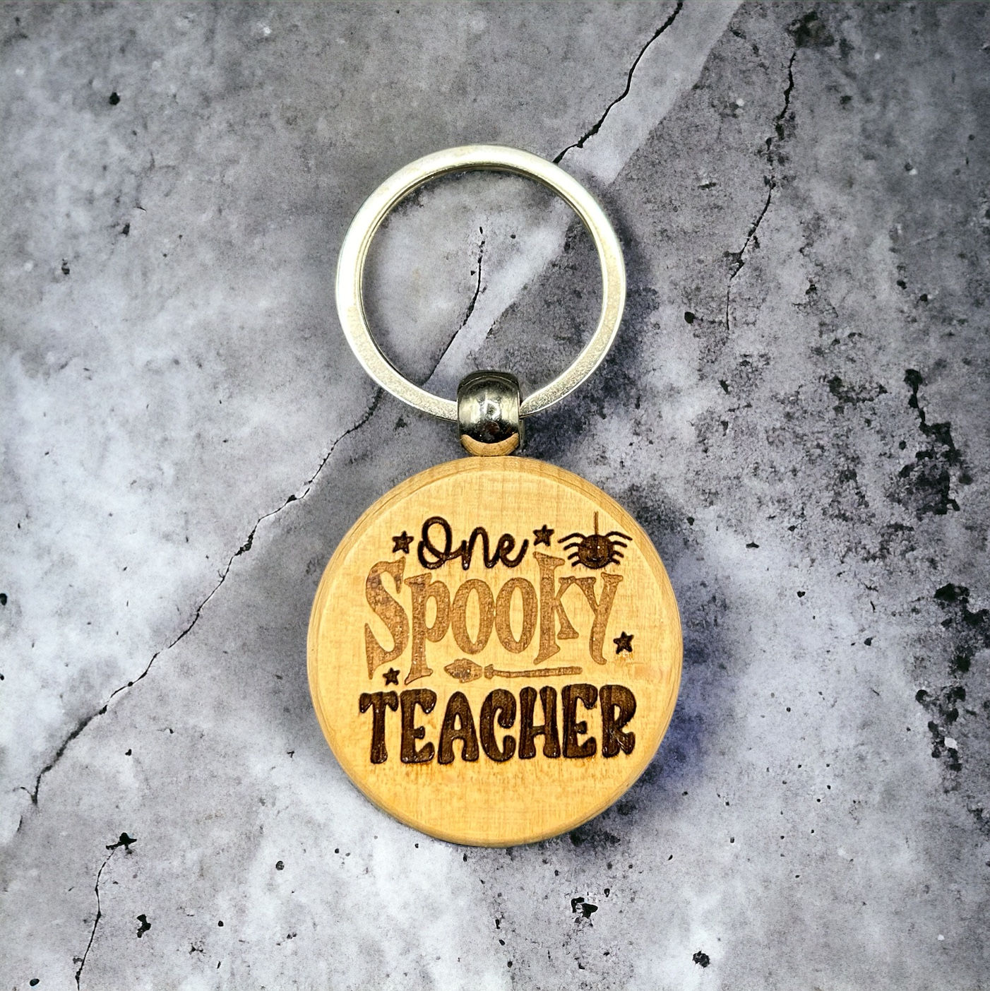 One Spooky Teacher Keychain
