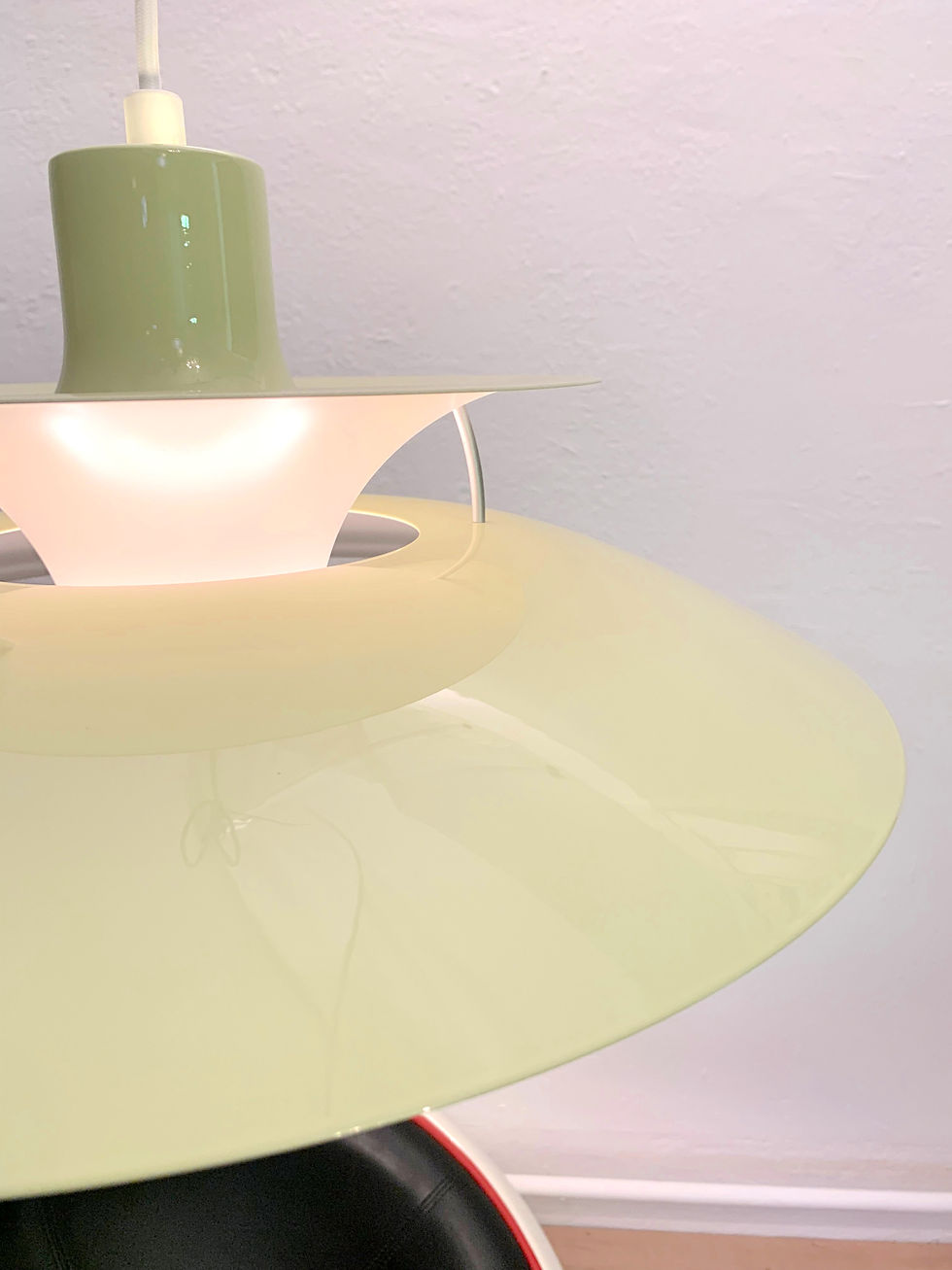Miniaturbild: Grüne Wasabi Ph-5 Hängelampe von Poul Henningsen für Louis Poulsen
