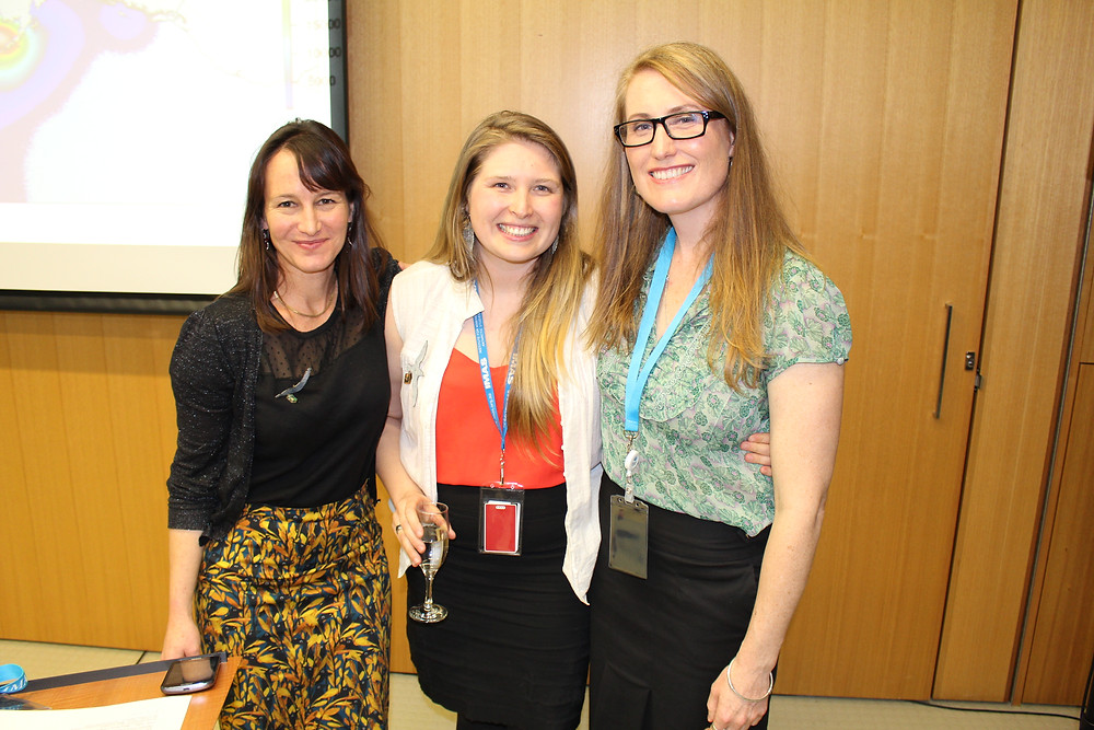 Dr. Mary-Anne Lea with PhD Candidates Jaimie Cleeland and Annalise Rees.