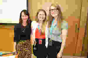 Dr. Mary-Anne Lea with PhD Candidates Jaimie Cleeland and Annalise Rees.