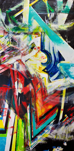 CMS. Oil on canvas. 2020. h135cm w66cm. Click pic to enlarge.