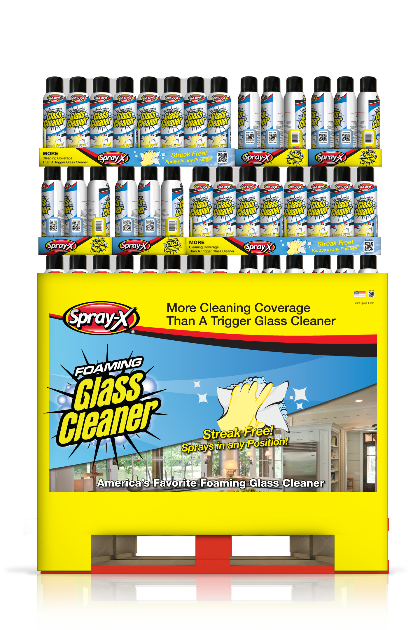 Spray-X Foaming Glass Cleaner 19oz Professional