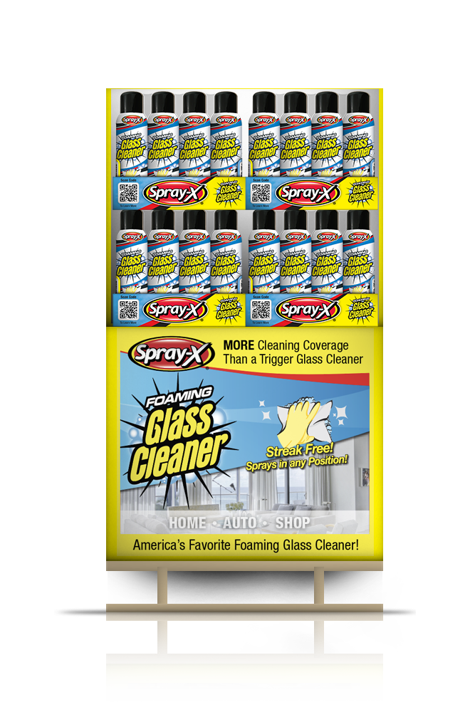 Quarter Pallet of Glass Cleaner - Front.