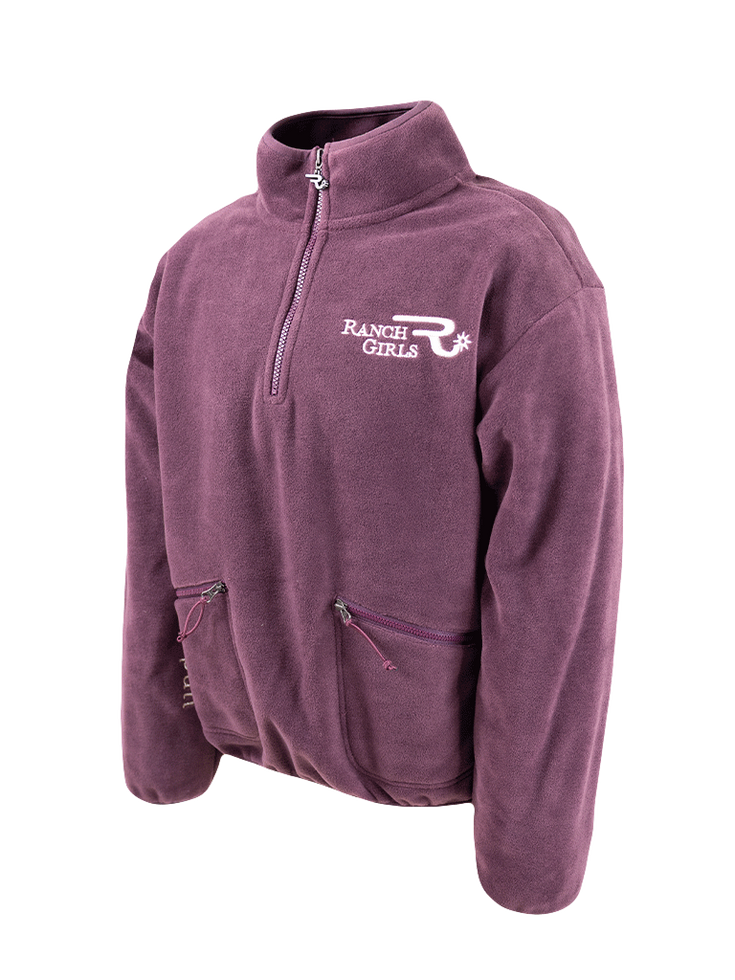 soft fleece zip up, light-weight activewear for rider