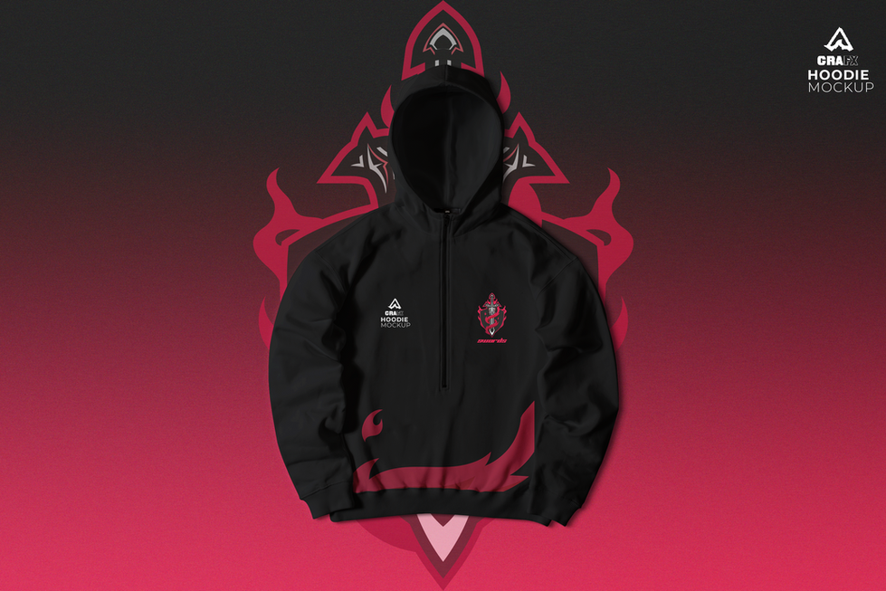Hoodie Mockup Sword Black