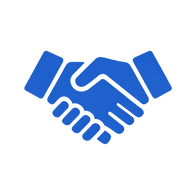 Голубая рукопожатие на белом фоне.png