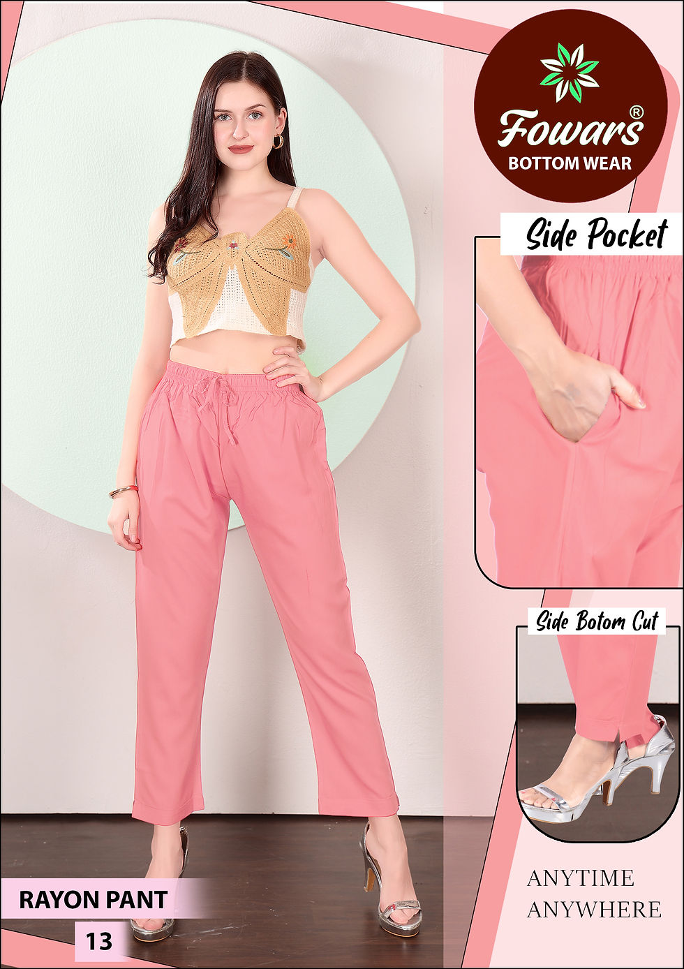 Thumbnail: Rayon Pant | 22 KG Heavy quality(1 to 14 Colours)