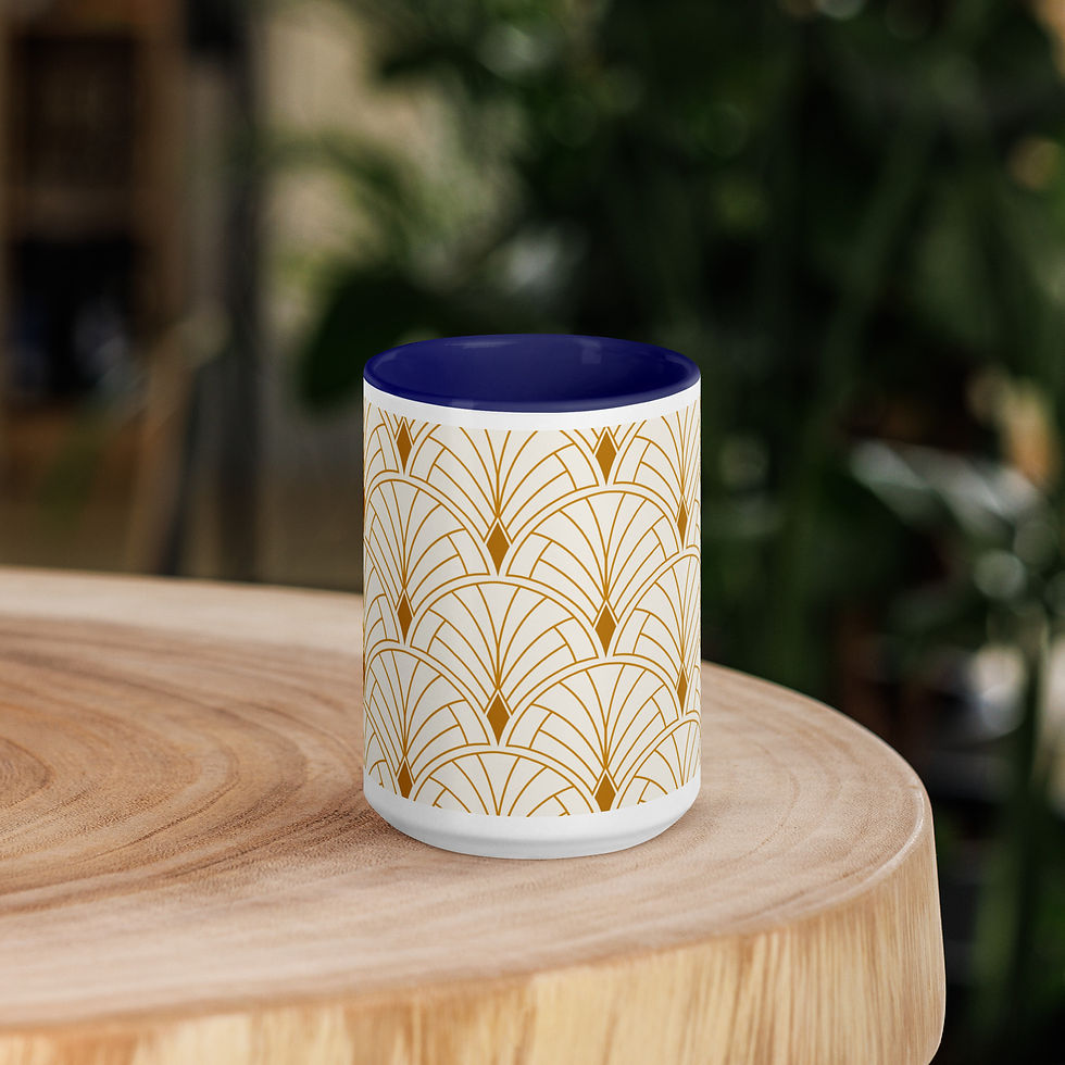 Thumbnail: Art DeCo Collection: Imperial Gold Mug with Color Inside
