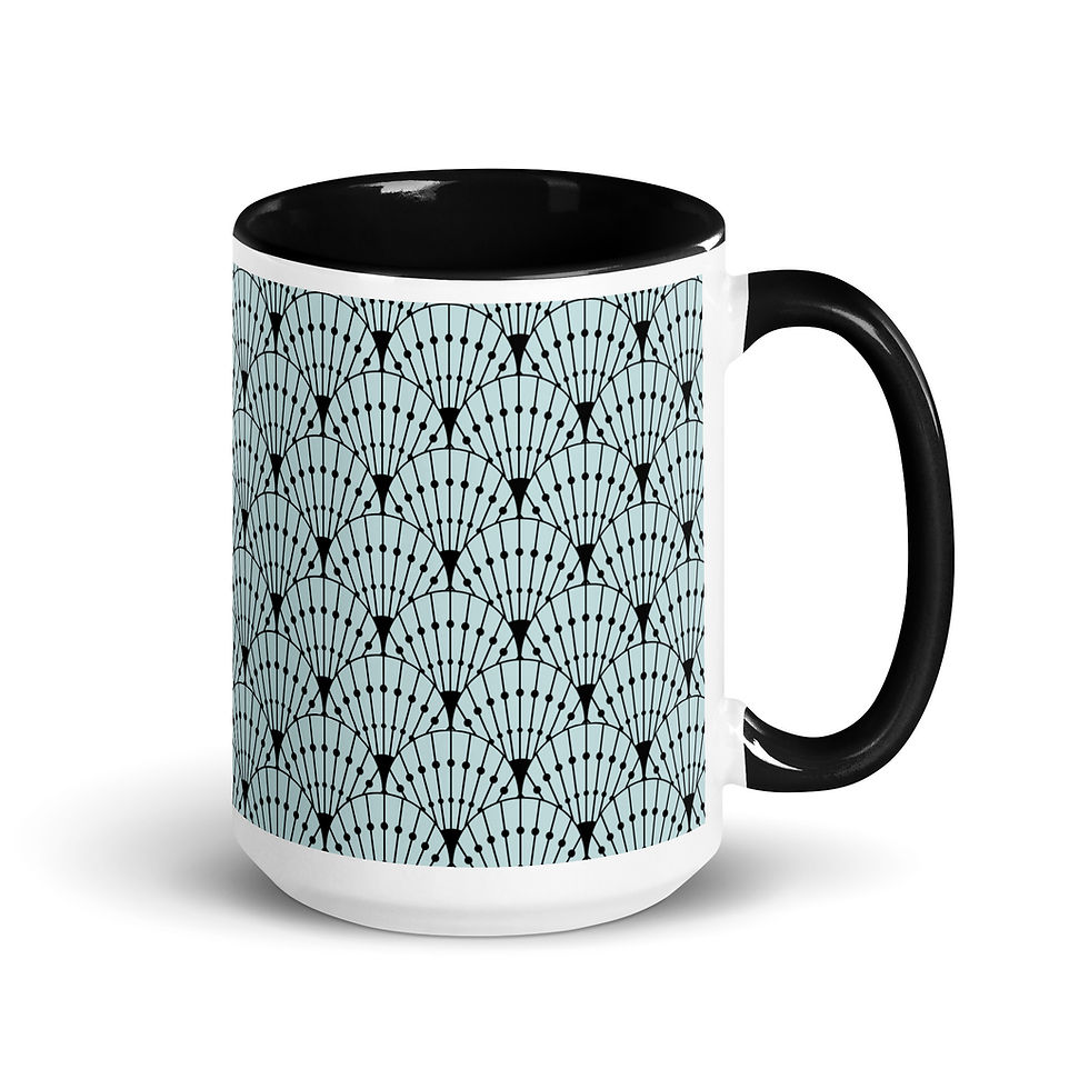 Thumbnail: Art DeCo Collection: Fan Out Mug with Color Inside