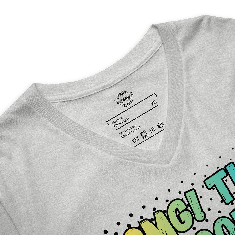 Thumbnail: Unisex Short Sleeve V-Neck T-Shirt: Comical Collection - Lava Floor