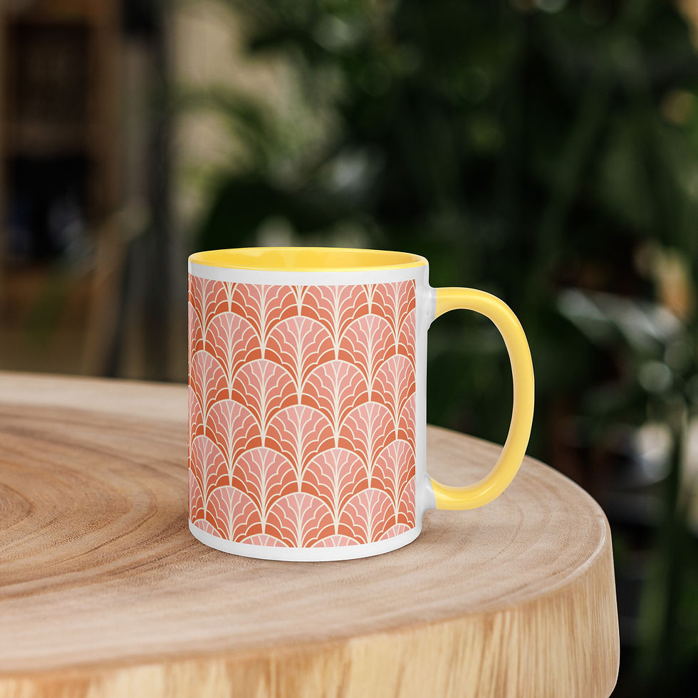 Thumbnail: Art DeCo Collection: Imperial Red Mug with Color Inside