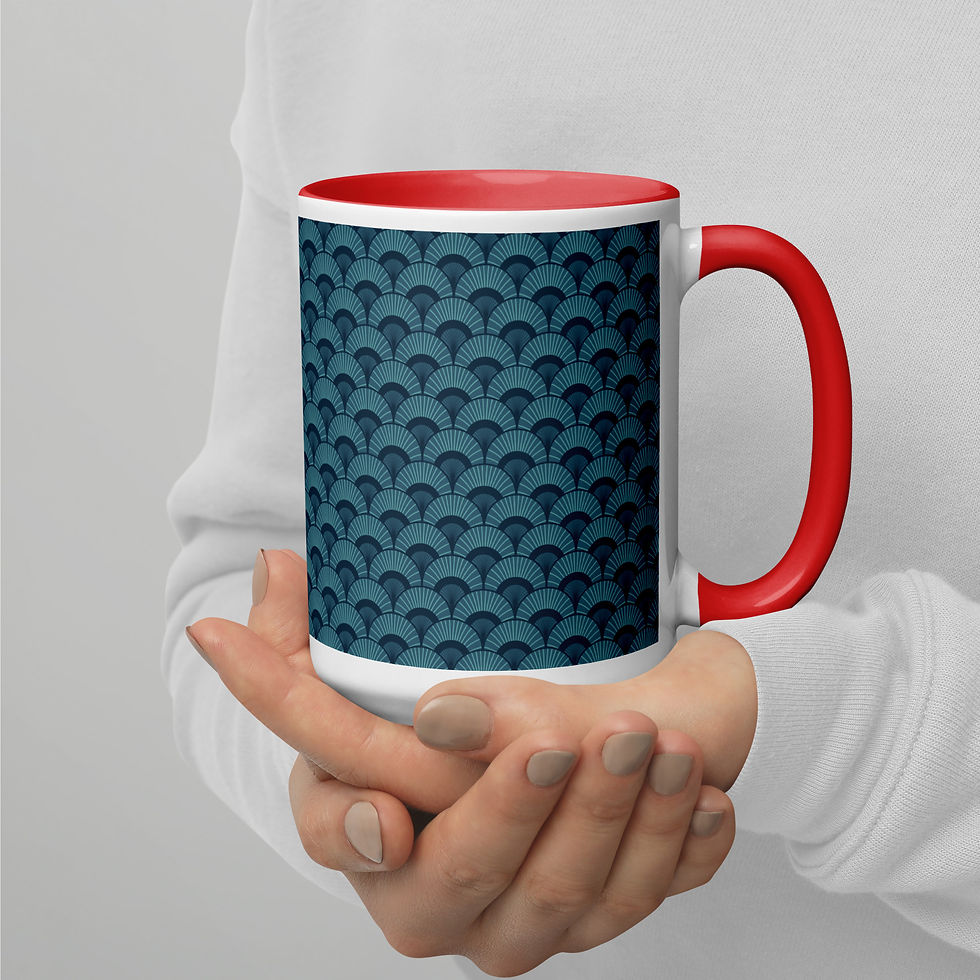 Thumbnail: Art DeCo Collection: Empire Blue Mug with Color Inside