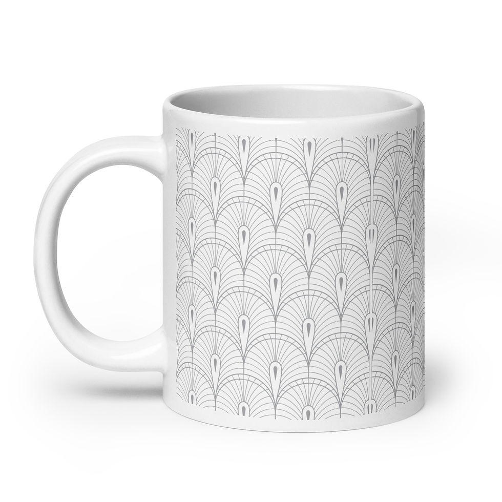 Thumbnail: Art DeCo Collection: Imperial Blanc White glossy mug