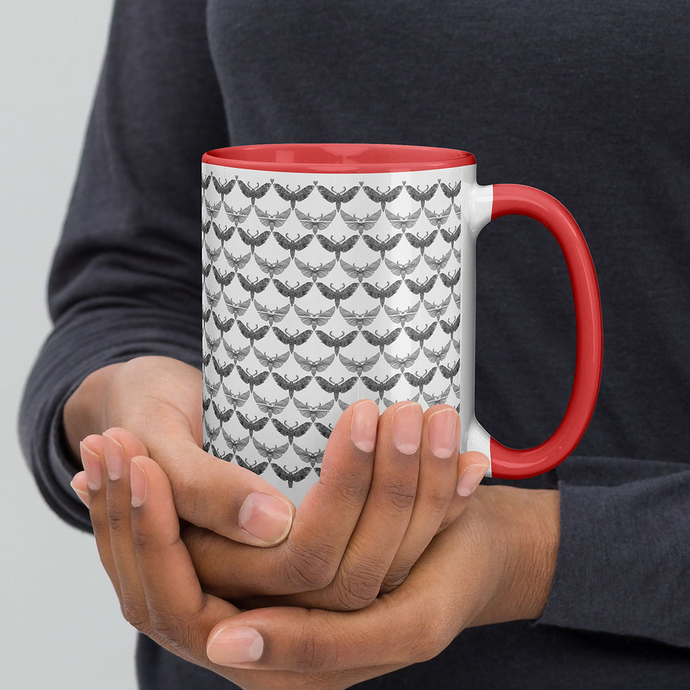 Thumbnail: Art DeCo Collection: Empire of Moths Mug with Color Inside
